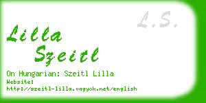 lilla szeitl business card